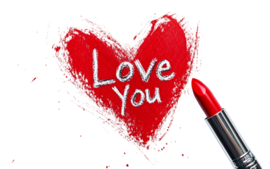 Romantic Handwritten I Love You Message Displayed on Paper with Sentimental Touch isolated on transparent background PNG