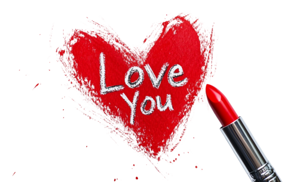 Romantic Handwritten I Love You Message Displayed on Paper with Sentimental Touch isolated on transparent background PNG