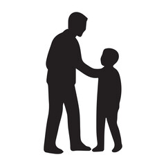 Father's day silhouette, Father and son silhouette