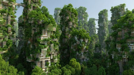 Eco-City in the Clouds: A Futuristic Green Metropolis
