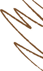 Abstract composition featuring diagonal brown brushstroke ribbons on transparent background