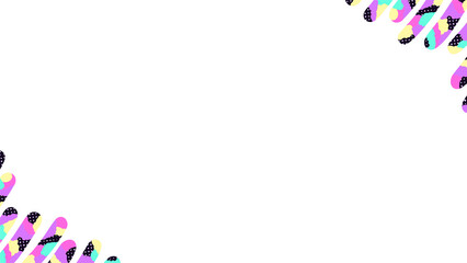 Abstract decorative border is showing in digital graphic with pastel polka dot ovals, transparent