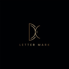 Initial Luxury DX XD Monogram Logo Design, Elegant Lettermark Logo Template.