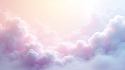 Pastel Dream Cloudscape: A Soft, Whimsical Sky Background