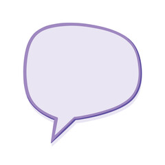 Fototapeta premium Purple speech bubble for communication concept design vector illustration on white background