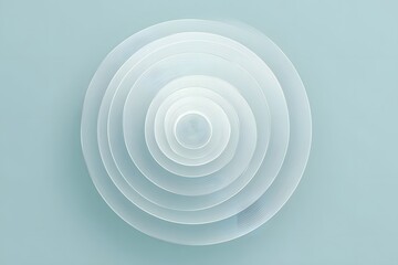 Fototapeta premium Abstract concentric circles in soft, muted tones, forming a minimalist design, creating a sense of depth and visual interest