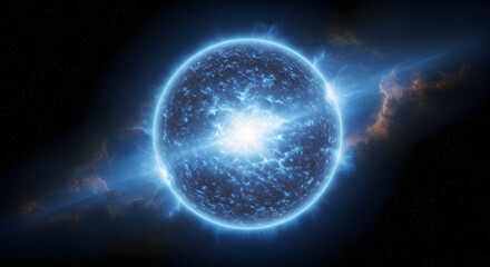 A Blue Giant Star in the Universe. A Giant Star in the universe