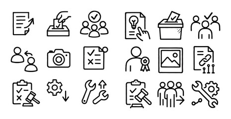 Fototapeta premium Governance Action Icons