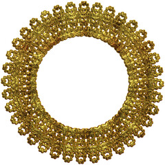 golden bracelet isolated on white