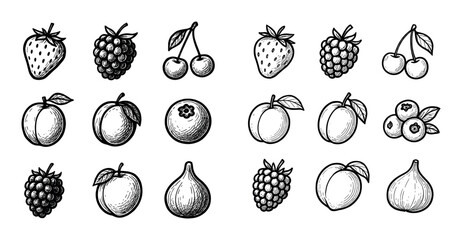 Jam Fruit Icons