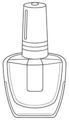 Simple Nail Polish Bottle Line Art Design for Beauty Products