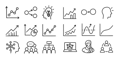 Fototapeta premium Forecasting Methods Icons