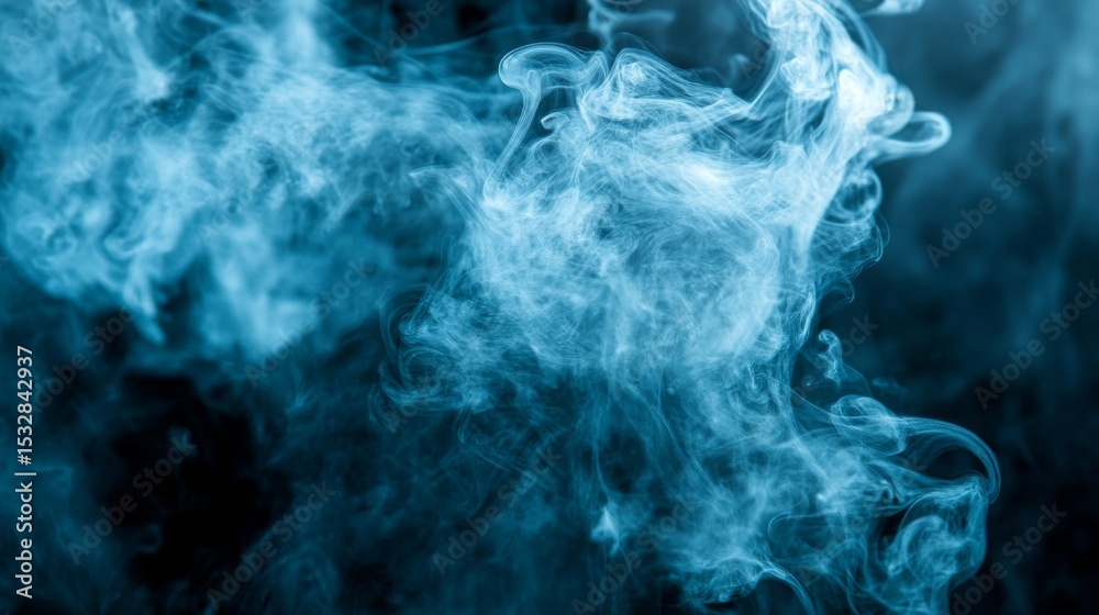 Poster captivating close-up of a smoke ring dissipating in the air, with intricate details showcasing the d