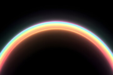 Fototapeta premium A vibrant rainbow in a dark sky, showcasing the beauty of colors and a hint of hope