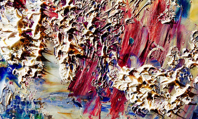 Abstract art background . Hand painting artwork on canvas .