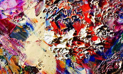 Naklejka premium Abstract art background . Hand painting artwork on canvas .