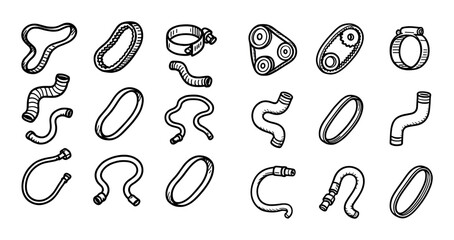 Hand-Drawn Belt Icons