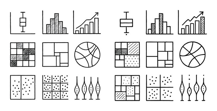 Statistical Diagram Icons
