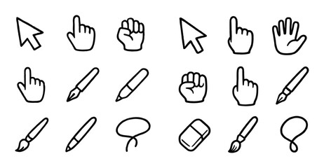 Hand-Drawn Pointer Icons