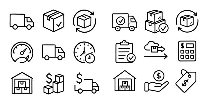 Logistics KPI Icons
