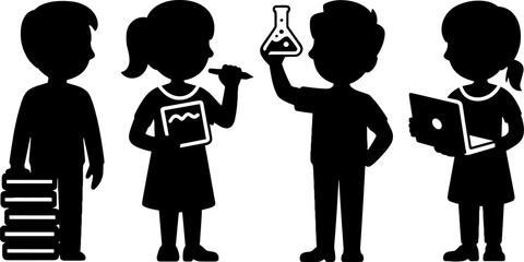 School Children Study Science Technology Learning Educations