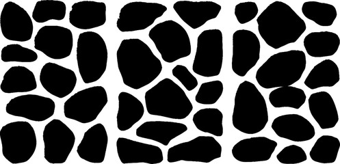High contrast cobblestone layout pattern for design and decoration projects