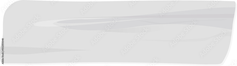 Poster displaying abstract banner shape with smooth curves in flat gray gradient on transparent background