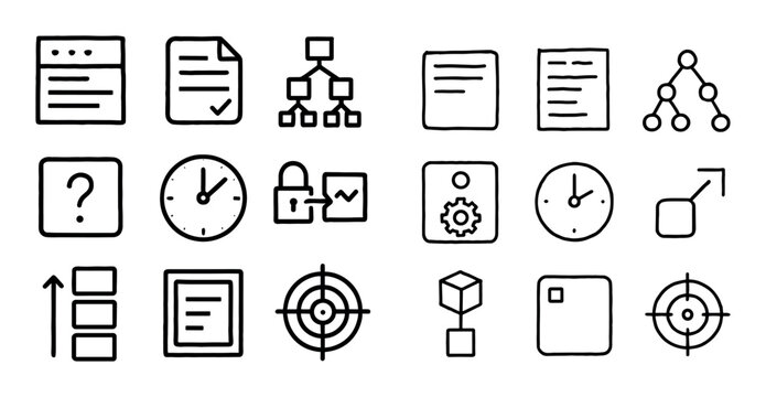 Blockchain Icons Sketch