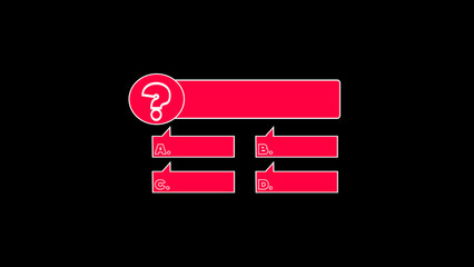 multiple option quiz banner. template question and answers for quiz game, exam, tv show, school, examination test. Illustration
