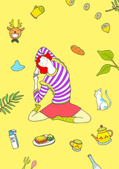 Yoga girl Illustration