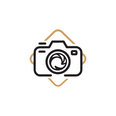 Unique camera logo Modern and minimalist vector and abstract logo