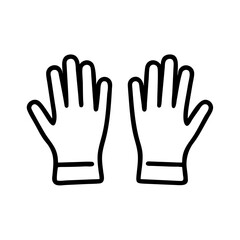 Obraz premium Two gloves displayed side by side with a simple outline design and clear visibility shown here today