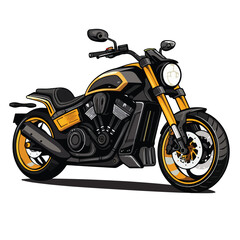Obraz premium Modern Motorcycle Icon for Transportation Design Projects - Flat Style