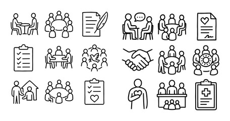 Fototapeta premium Restorative Justice Icons