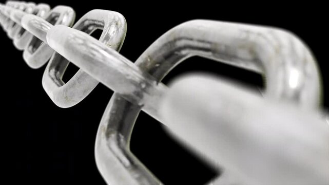 Abstract metal chain. Computer generated 3d render