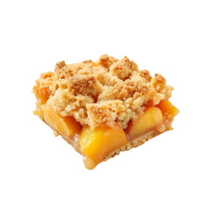 Delicious Peach Crumble Bar - Close-up of Homemade Dessert