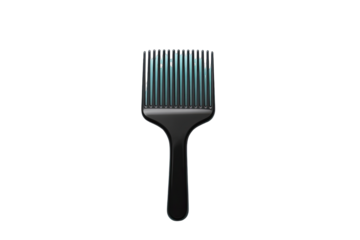 Black paintbrush with teal paint drips