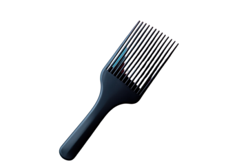 Dark plastic hair detangling comb