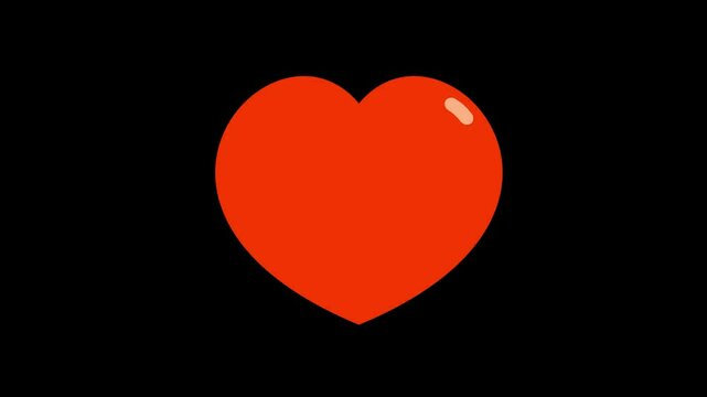 pink heart. valentines day. red heart animation. 
