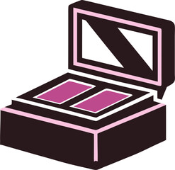 wooden box with jewelry