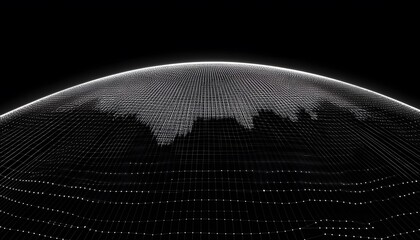 Abstract graphical representation of a globe.
