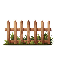 Obraz premium Professional Garden Wooden Fence Security Icon Vector for Security System Designs