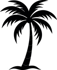 Obraz premium Coconut tree Silhouette vector illustration