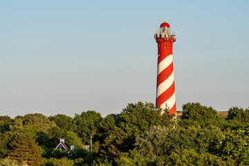 Westerlichttoren lighthouse in Burgh-Haamstede, Netherlands