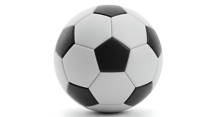 Naklejka premium Soccer ball with classic black and white pattern, isolated on white — generic and unbranded for sports marketing use