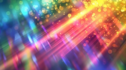 Obraz premium Optical crystal prisms glare rays. Light flashes. Christmas texture