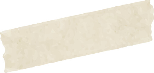 Torn beige masking tape is being shown in flat design with jagged edges, transparent background