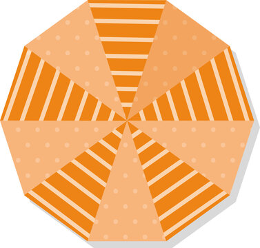 Fototapeta Displaying top-down octagon on transparent backdrop with polka dot and striped triangular wedges