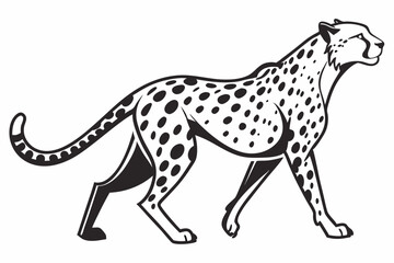cheetah sihouette black vector