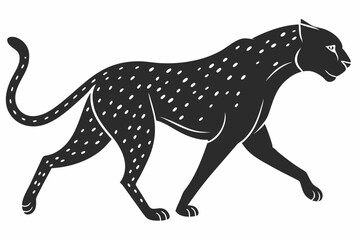 Fototapeta premium cheetah sihouette black vector
